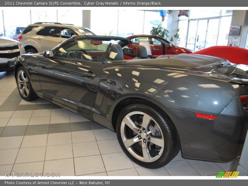 Cyber Gray Metallic / Inferno Orange/Black 2011 Chevrolet Camaro SS/RS Convertible