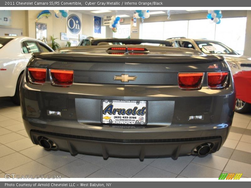 Cyber Gray Metallic / Inferno Orange/Black 2011 Chevrolet Camaro SS/RS Convertible