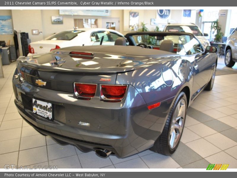 Cyber Gray Metallic / Inferno Orange/Black 2011 Chevrolet Camaro SS/RS Convertible
