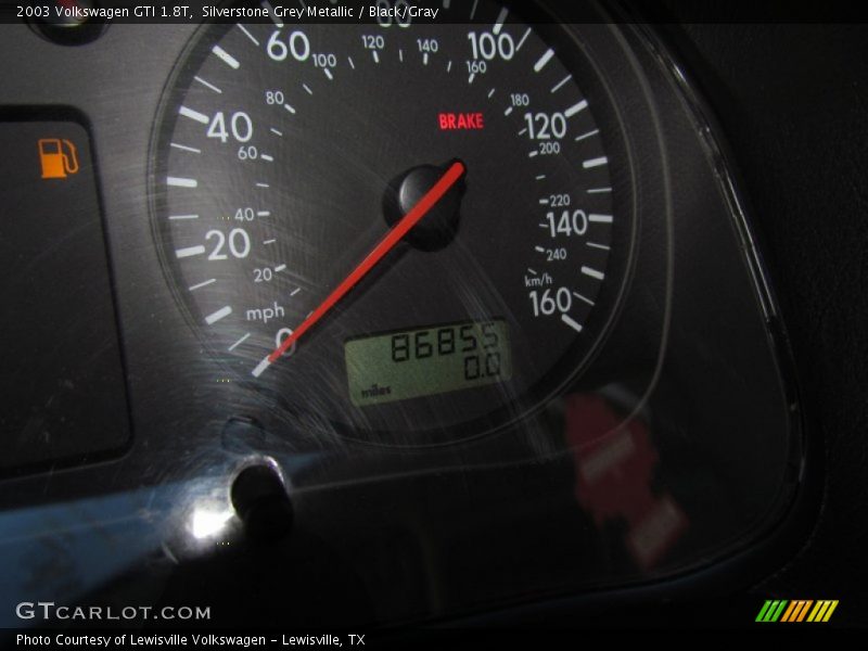 Silverstone Grey Metallic / Black/Gray 2003 Volkswagen GTI 1.8T