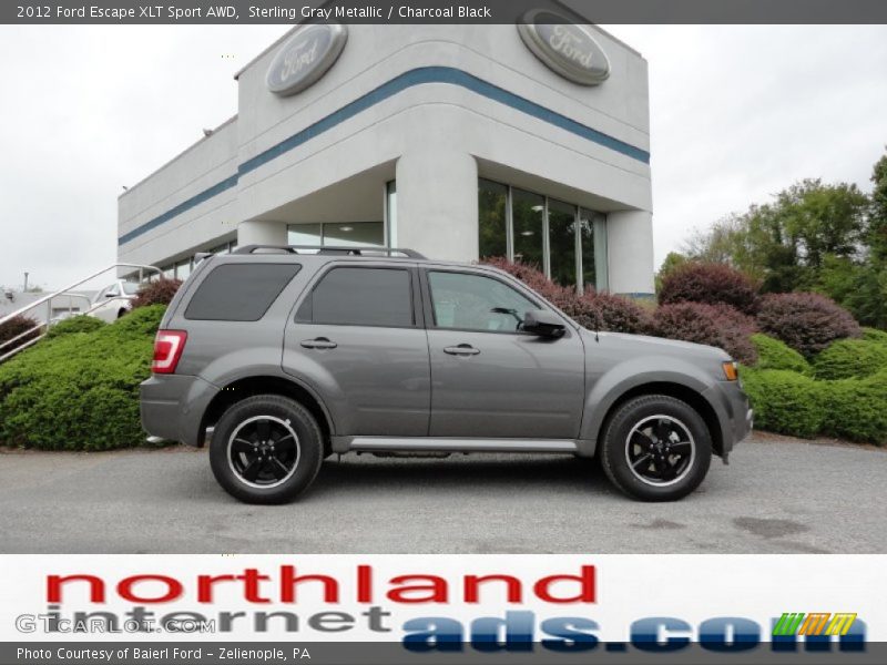 Sterling Gray Metallic / Charcoal Black 2012 Ford Escape XLT Sport AWD
