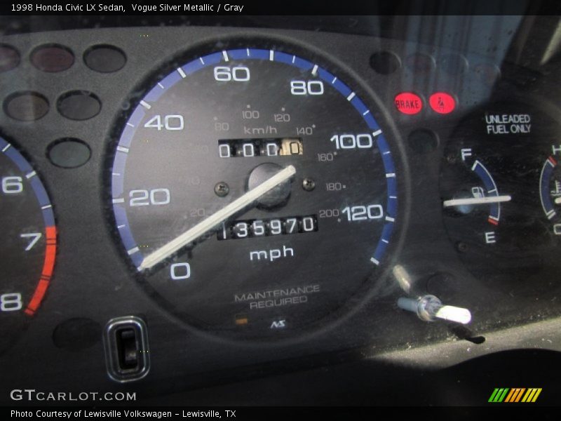 Vogue Silver Metallic / Gray 1998 Honda Civic LX Sedan