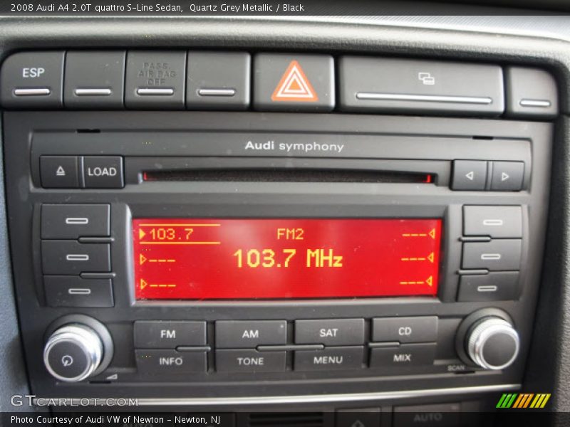 Quartz Grey Metallic / Black 2008 Audi A4 2.0T quattro S-Line Sedan