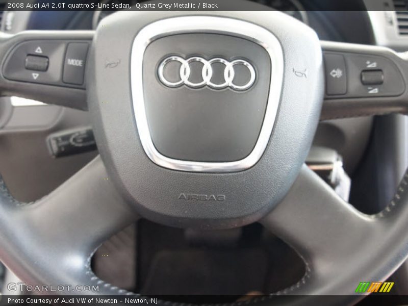 Quartz Grey Metallic / Black 2008 Audi A4 2.0T quattro S-Line Sedan