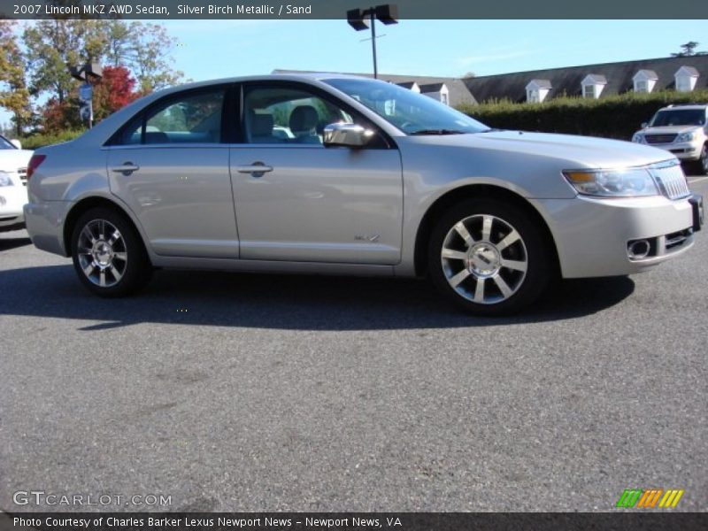 Silver Birch Metallic / Sand 2007 Lincoln MKZ AWD Sedan