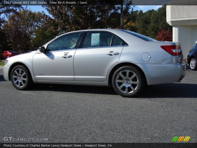Silver Birch Metallic / Sand 2007 Lincoln MKZ AWD Sedan