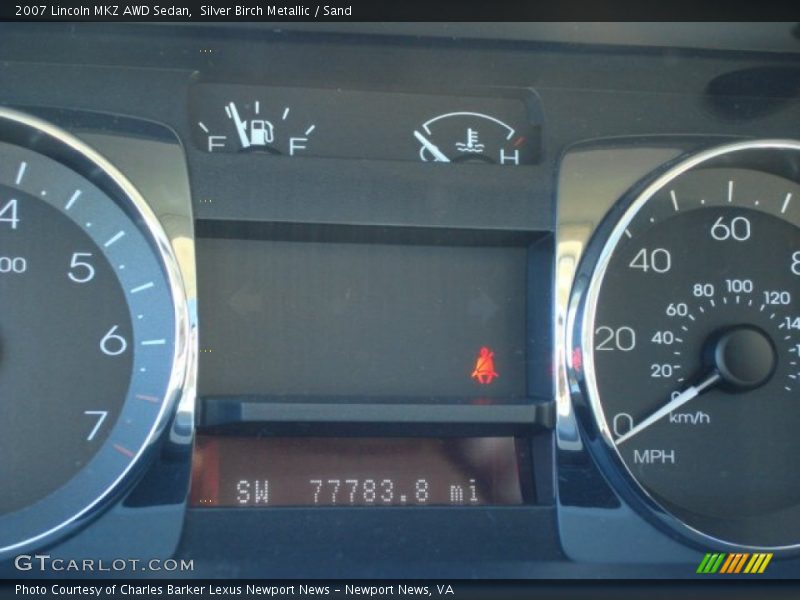 Silver Birch Metallic / Sand 2007 Lincoln MKZ AWD Sedan