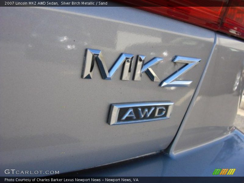 Silver Birch Metallic / Sand 2007 Lincoln MKZ AWD Sedan