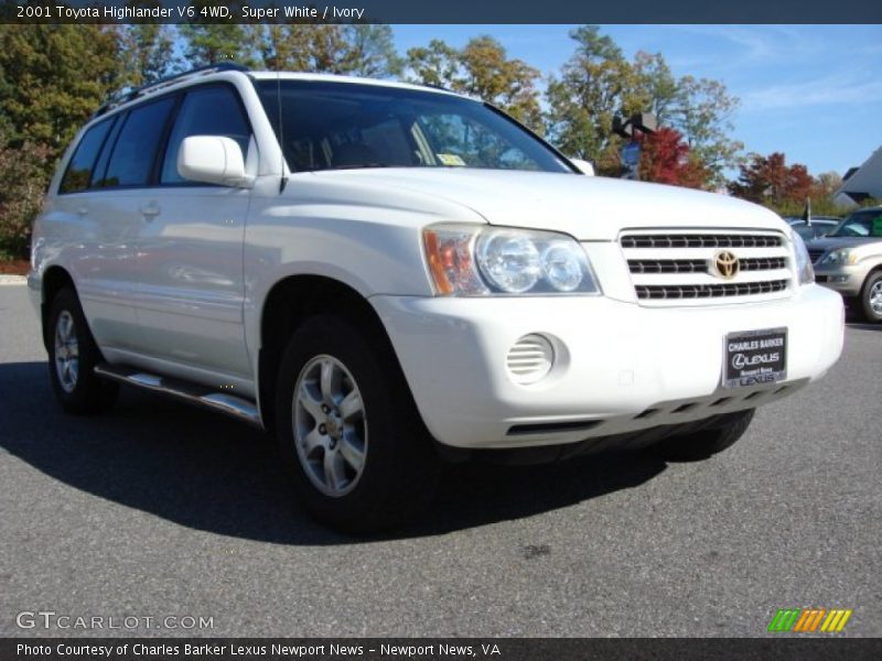 Super White / Ivory 2001 Toyota Highlander V6 4WD