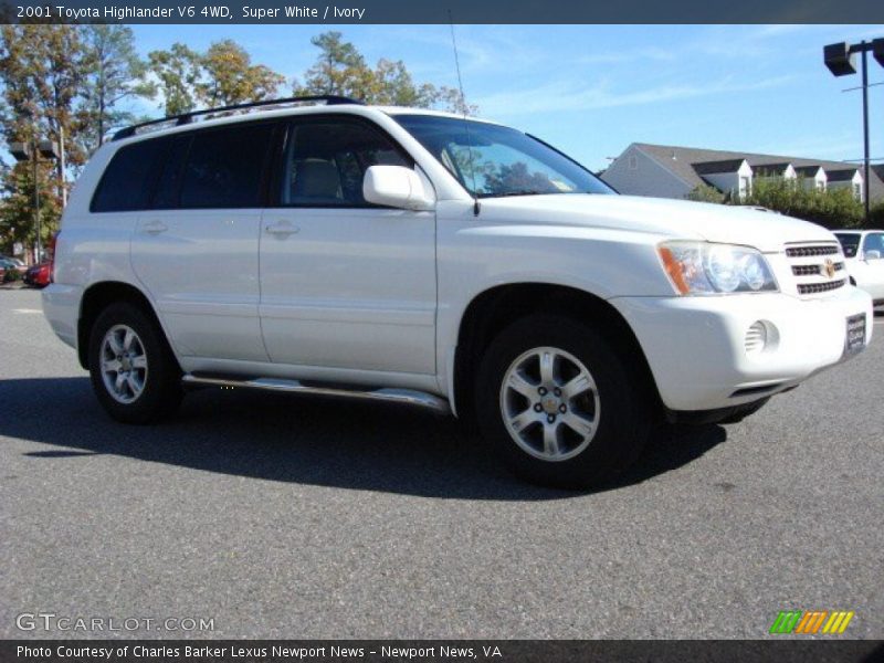 Super White / Ivory 2001 Toyota Highlander V6 4WD