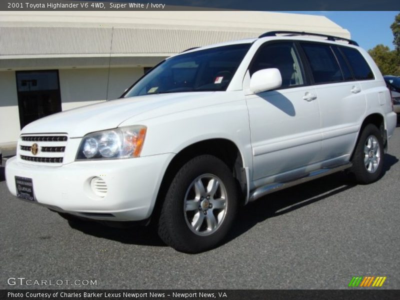 Super White / Ivory 2001 Toyota Highlander V6 4WD