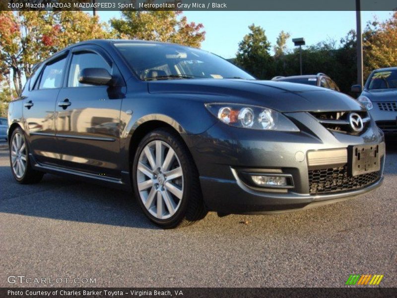 Metropolitan Gray Mica / Black 2009 Mazda MAZDA3 MAZDASPEED3 Sport