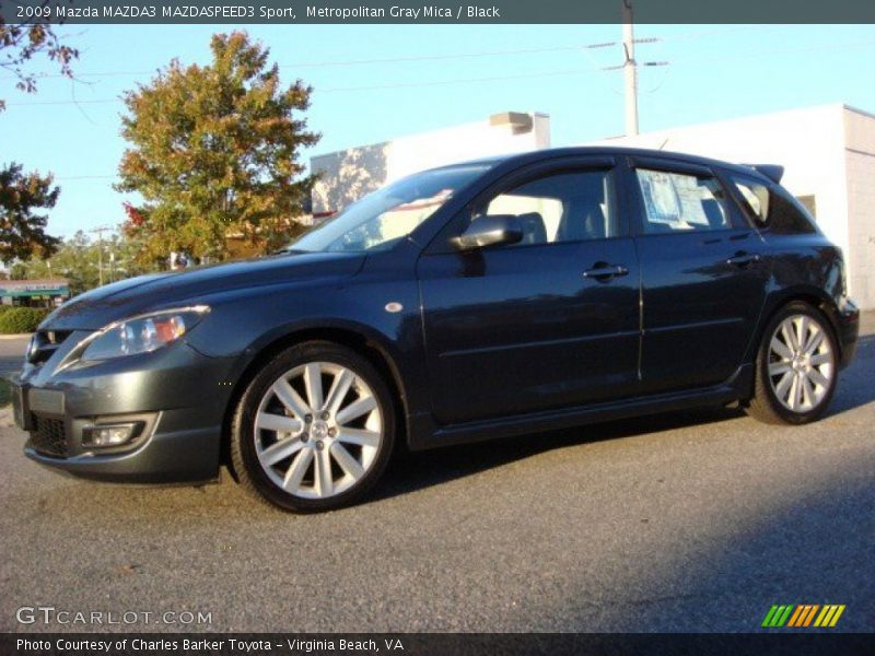 Metropolitan Gray Mica / Black 2009 Mazda MAZDA3 MAZDASPEED3 Sport