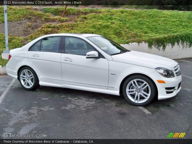 Arctic White / Black 2012 Mercedes-Benz C 250 Sport