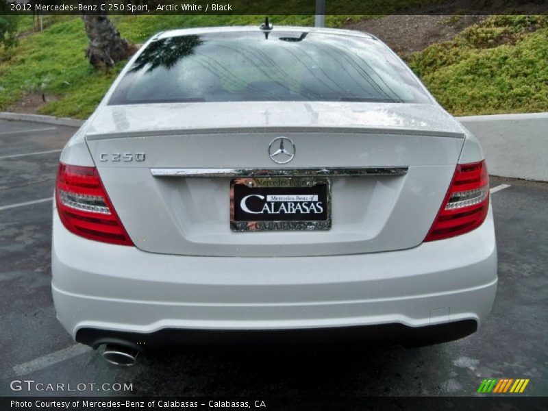 Arctic White / Black 2012 Mercedes-Benz C 250 Sport