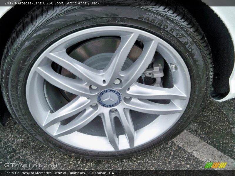 Arctic White / Black 2012 Mercedes-Benz C 250 Sport