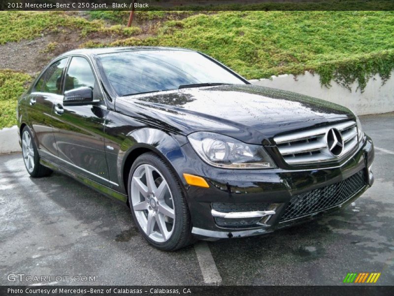 Black / Black 2012 Mercedes-Benz C 250 Sport