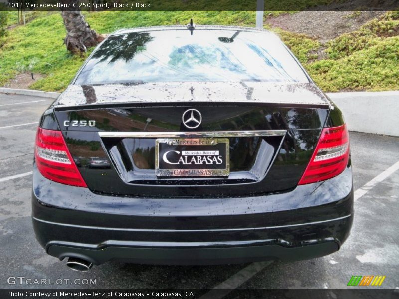 Black / Black 2012 Mercedes-Benz C 250 Sport