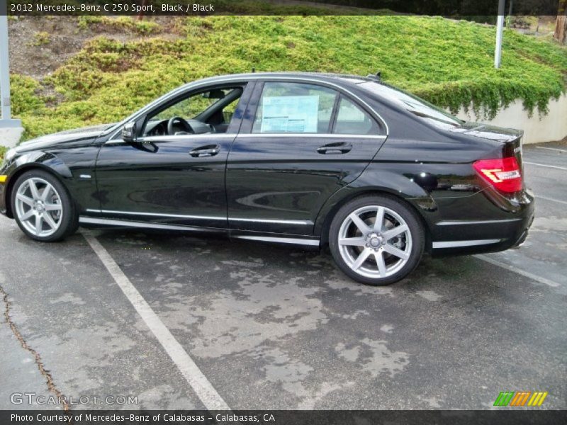 Black / Black 2012 Mercedes-Benz C 250 Sport