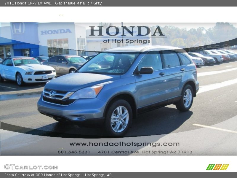 Glacier Blue Metallic / Gray 2011 Honda CR-V EX 4WD