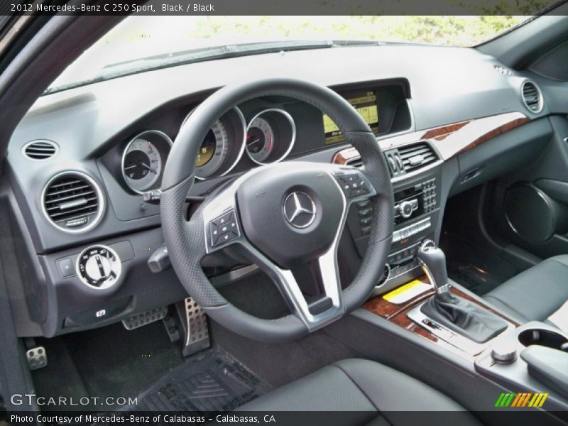 Black / Black 2012 Mercedes-Benz C 250 Sport