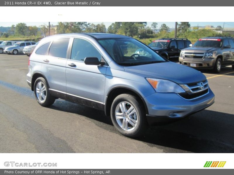 Glacier Blue Metallic / Gray 2011 Honda CR-V EX 4WD