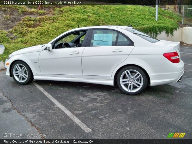 Arctic White / Black 2012 Mercedes-Benz C 250 Sport