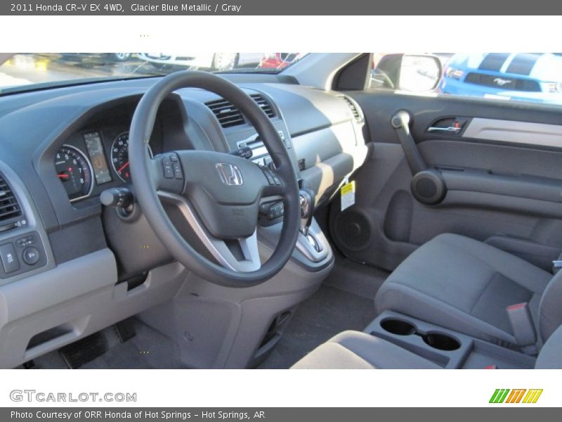 Glacier Blue Metallic / Gray 2011 Honda CR-V EX 4WD