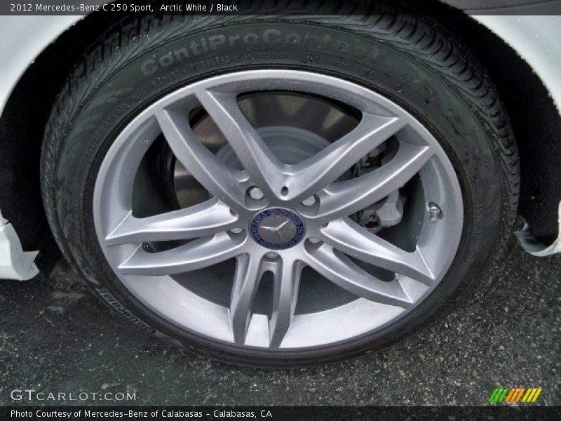 Arctic White / Black 2012 Mercedes-Benz C 250 Sport