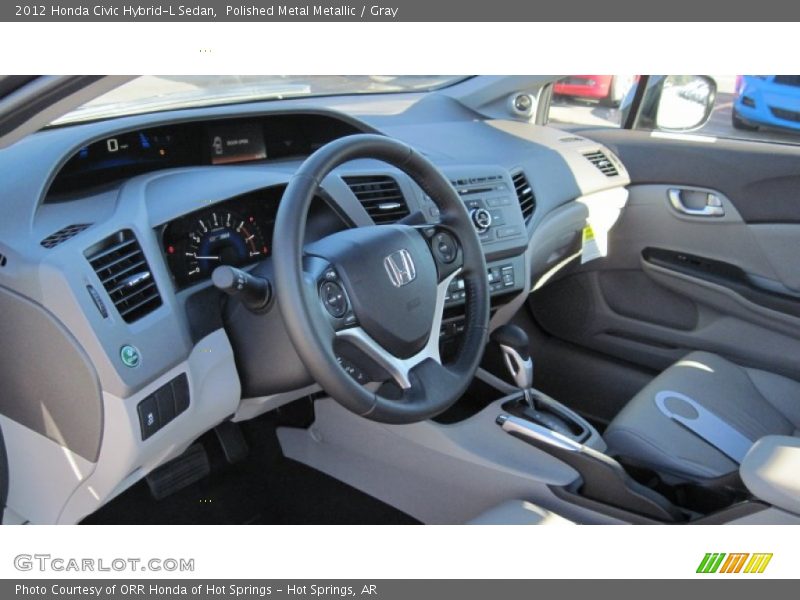 Polished Metal Metallic / Gray 2012 Honda Civic Hybrid-L Sedan