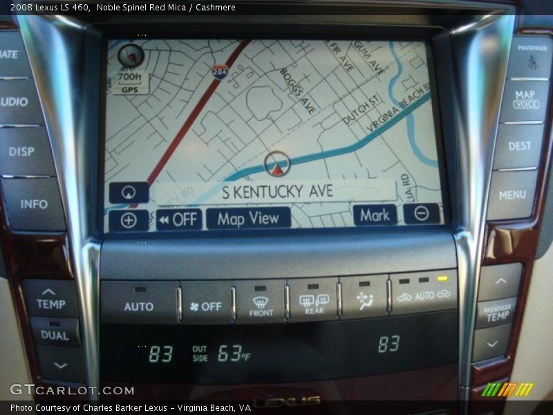 Noble Spinel Red Mica / Cashmere 2008 Lexus LS 460