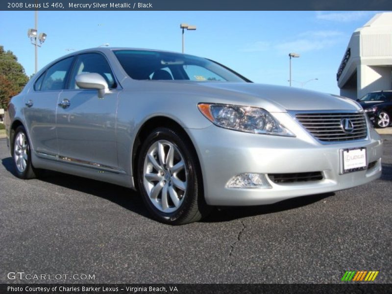 Mercury Silver Metallic / Black 2008 Lexus LS 460