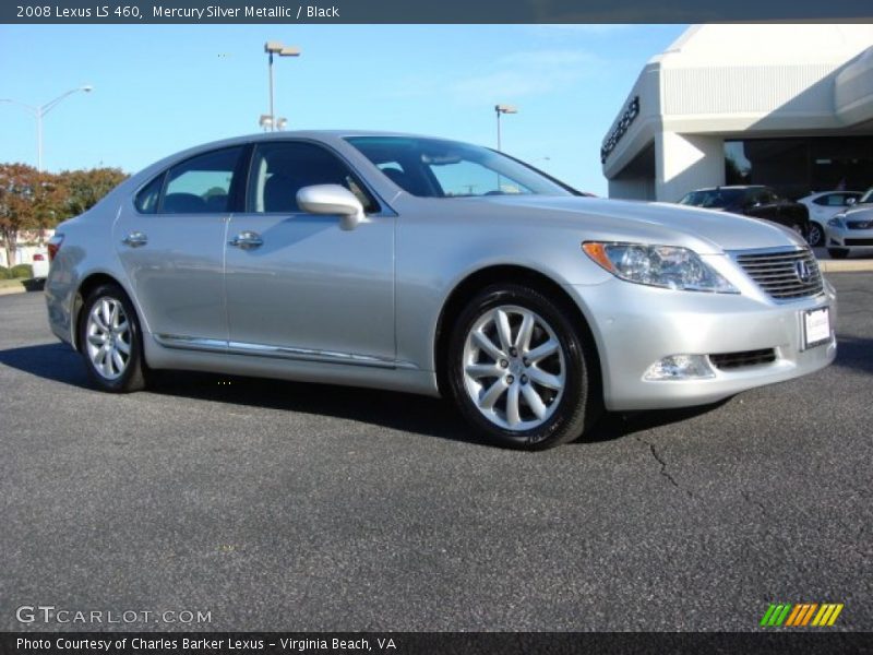 Mercury Silver Metallic / Black 2008 Lexus LS 460