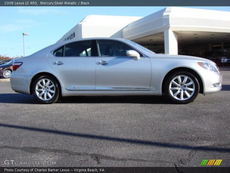 Mercury Silver Metallic / Black 2008 Lexus LS 460
