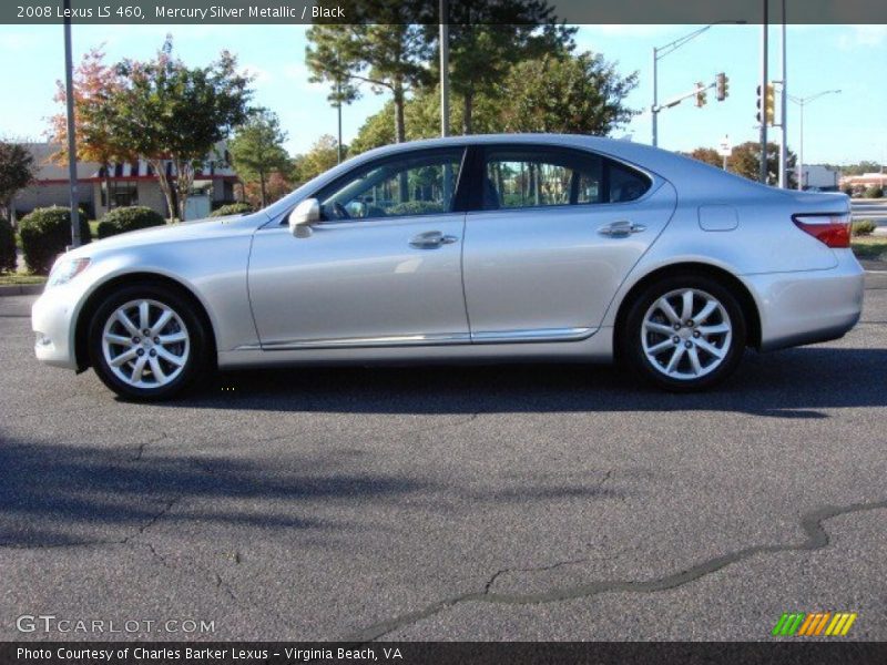 Mercury Silver Metallic / Black 2008 Lexus LS 460