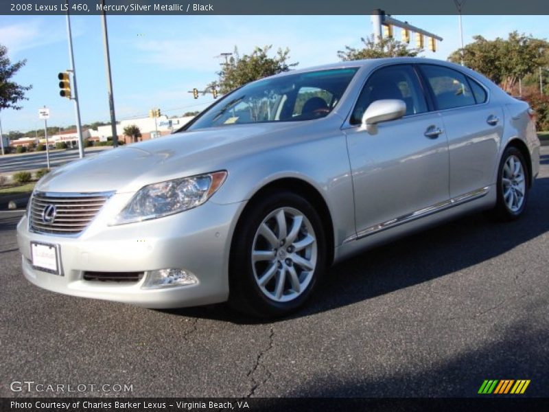 Mercury Silver Metallic / Black 2008 Lexus LS 460