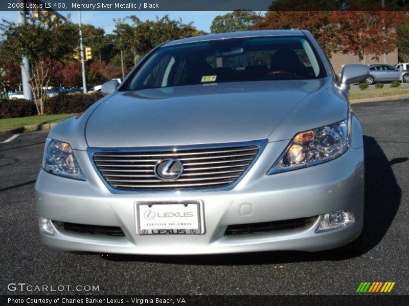 Mercury Silver Metallic / Black 2008 Lexus LS 460