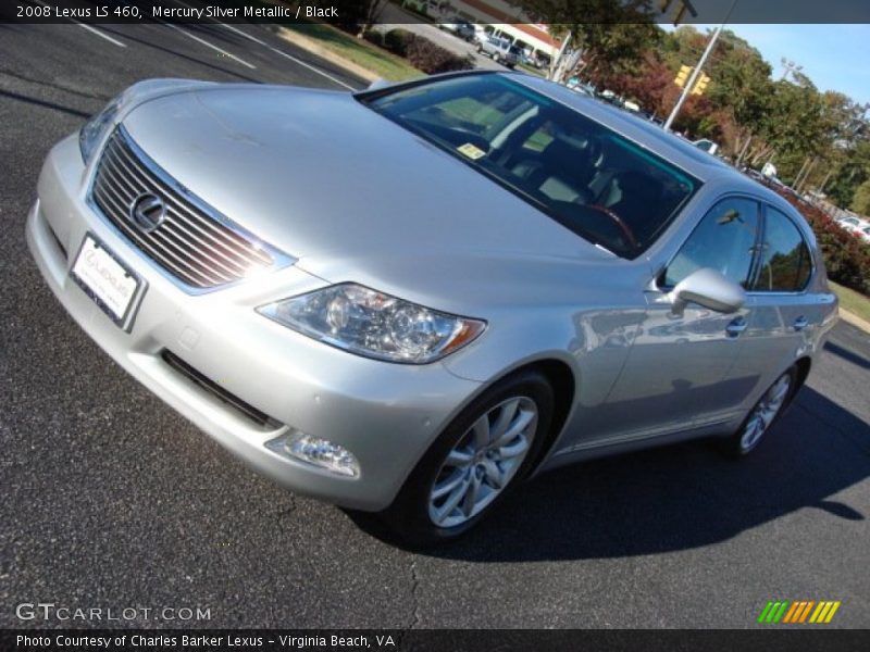 Mercury Silver Metallic / Black 2008 Lexus LS 460