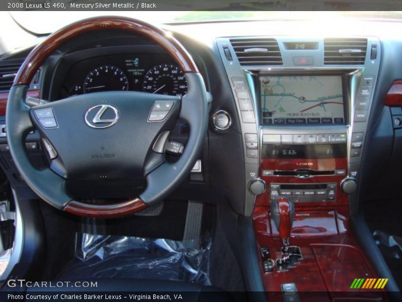 Mercury Silver Metallic / Black 2008 Lexus LS 460