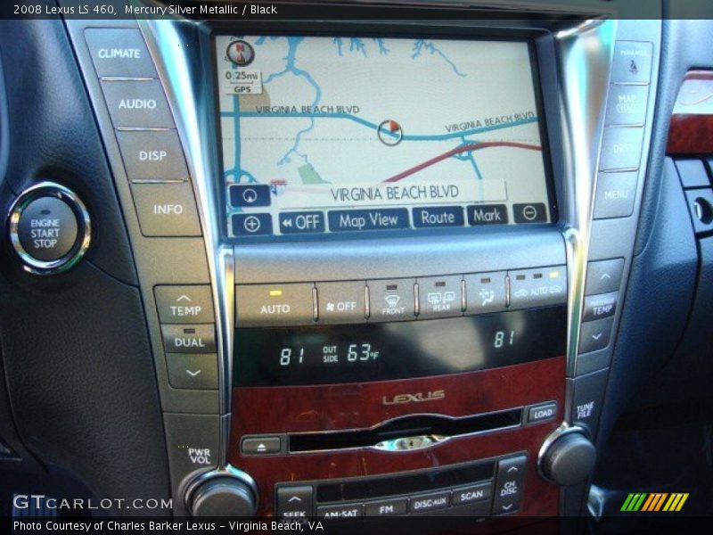 Mercury Silver Metallic / Black 2008 Lexus LS 460