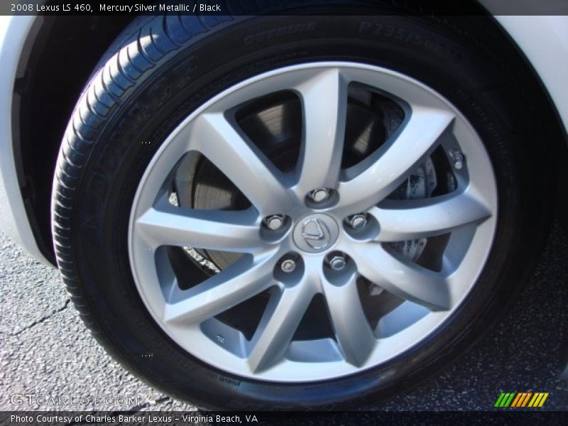 Mercury Silver Metallic / Black 2008 Lexus LS 460