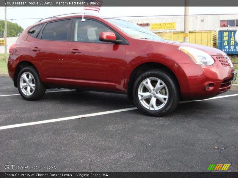 Venom Red Pearl / Black 2008 Nissan Rogue SL AWD