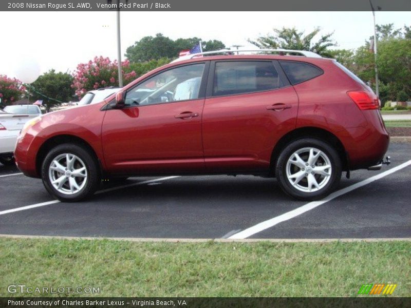 Venom Red Pearl / Black 2008 Nissan Rogue SL AWD