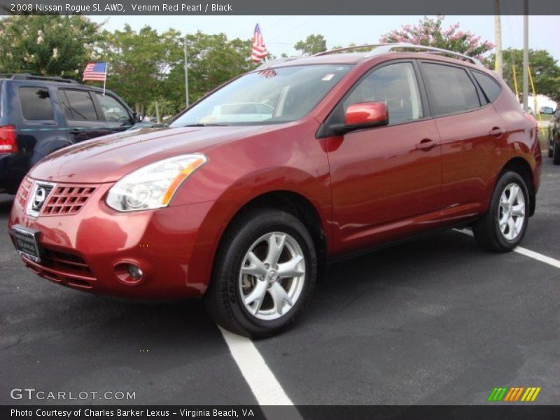 Venom Red Pearl / Black 2008 Nissan Rogue SL AWD