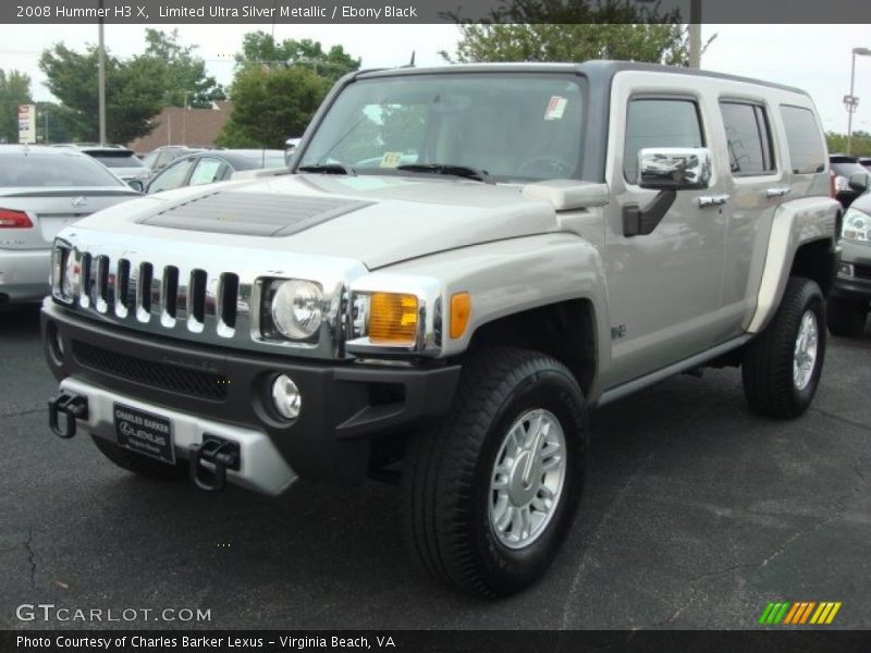 Limited Ultra Silver Metallic / Ebony Black 2008 Hummer H3 X