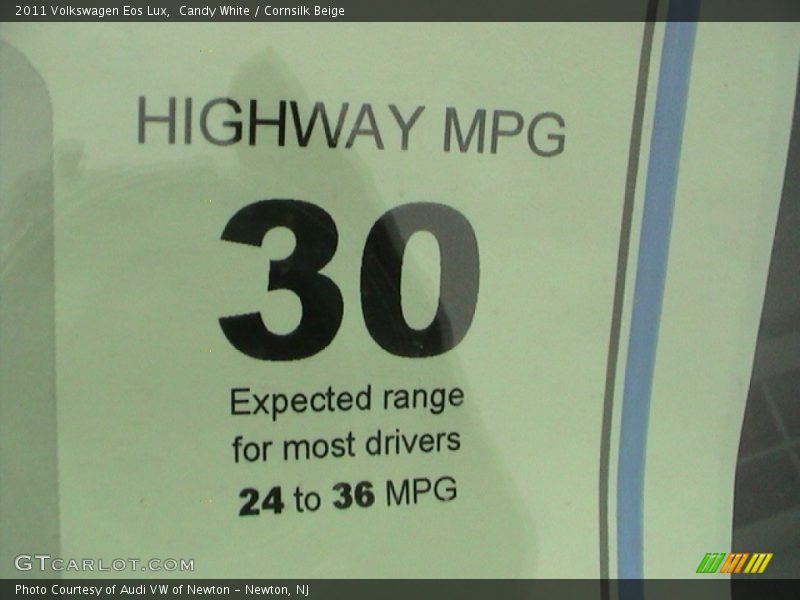 Candy White / Cornsilk Beige 2011 Volkswagen Eos Lux