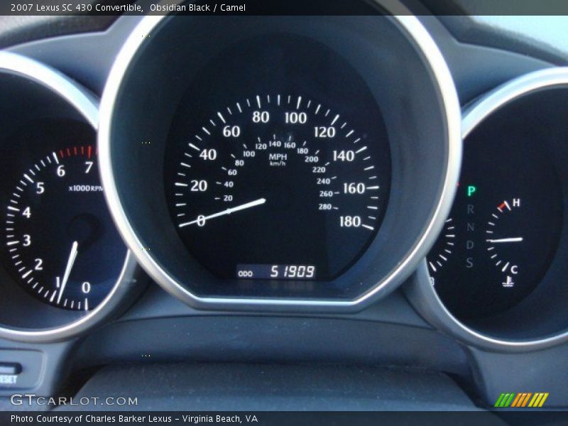 Obsidian Black / Camel 2007 Lexus SC 430 Convertible