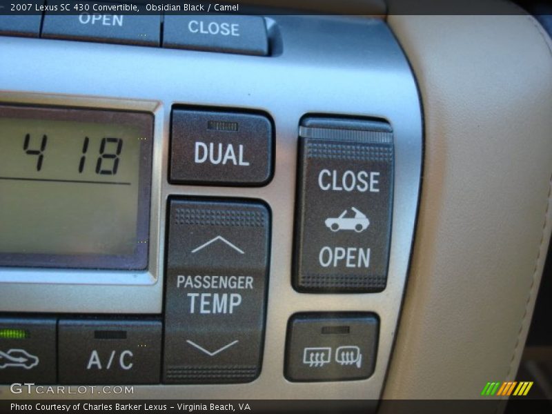 Obsidian Black / Camel 2007 Lexus SC 430 Convertible
