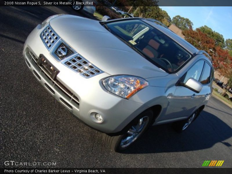 Silver Ice Metallic / Black/Red 2008 Nissan Rogue S