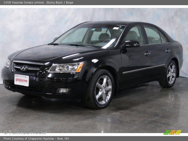 Ebony Black / Beige 2008 Hyundai Sonata Limited